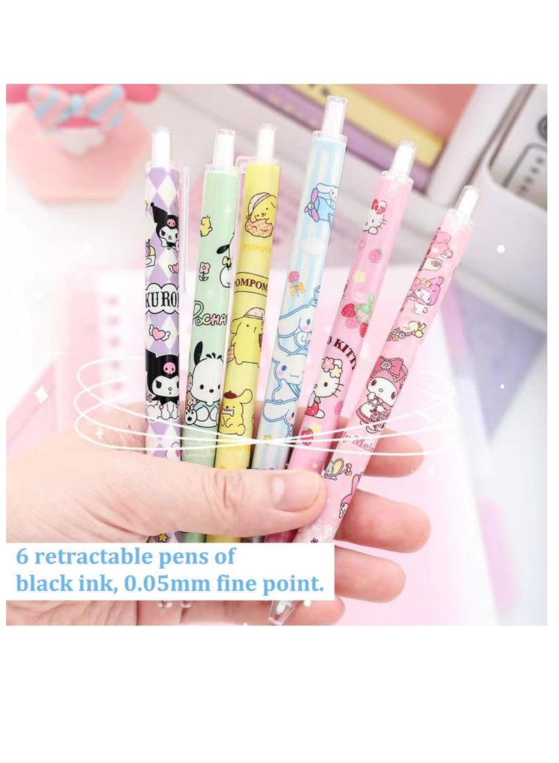 Coolchic School Supplies Set,Kawaii Stationery Gift Set, Back to School Stationary Including Notebook Pencil Case,Stickers,Pins Badge,Bookmark (Cinnamoroll) - Image 4